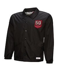 Mitchell & Ness Men's Black Tampa Bay Buccaneers 50th Anniversary Full-Snap Coaches Jacket