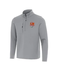 Antigua Men's Gray Philadelphia Eagles Super Bowl Lix Champions Insider Quarter-Zip Sweatshirt