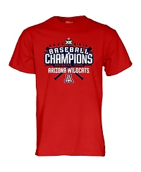 Blue 84 Men's and Women's Red Arizona Wildcats 2025 Big 12 Baseball Conference Tournament Champions T-Shirt