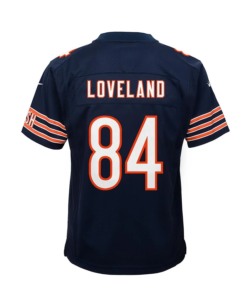 Nike Big Boys and Girls Colston Loveland Navy Chicago Bears Team Game Jersey