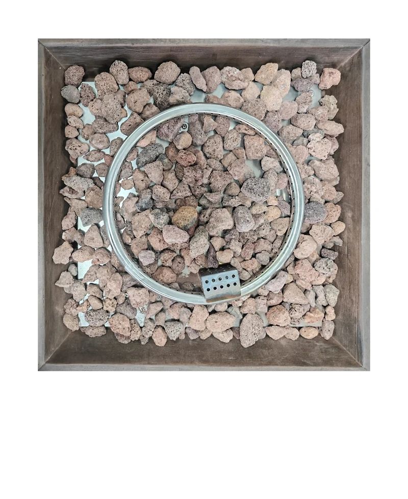 32 in. Square Fire Pit - Brown