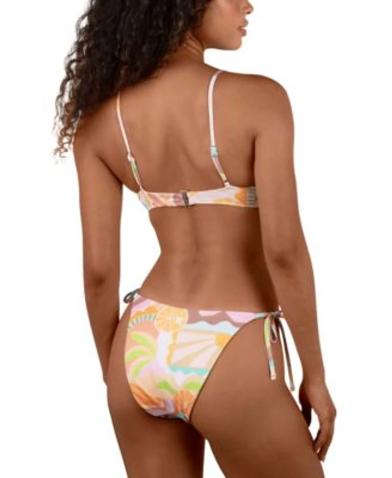 Hurley Juniors Vacay Dreams Bralette Bikini Top Side Tie Bottoms