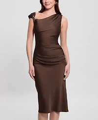 Guess Women's Ashlyn Asymmetrical-Neckline Sleeveless Midi Dress