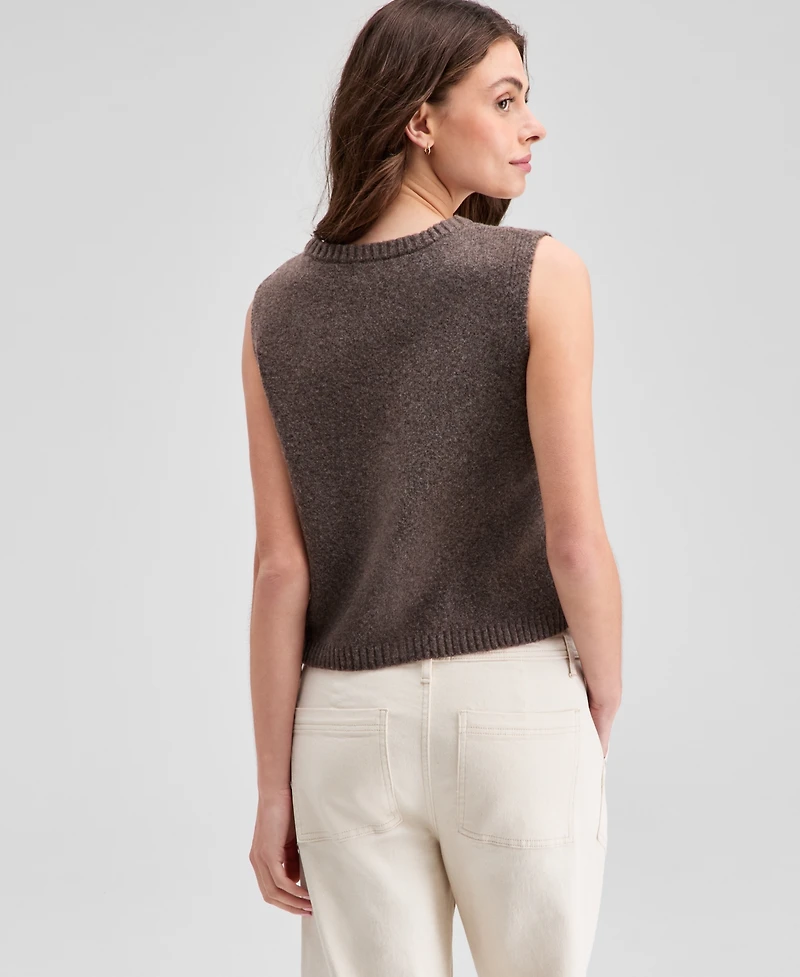 And Now This Women's Button-Front Cable-Knit Sweater Vest, Macy's Exclusive