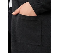 Melissa Paige Plus Textured Stripe Cardigan Sweater