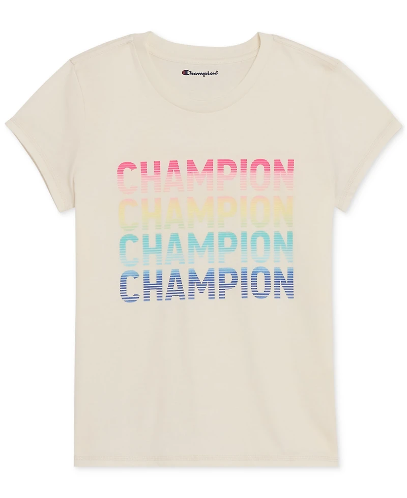 Champion Big Girls Short-Sleeve Logo Graphic T-Shirt