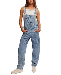 Free People Ziggy Cotton Denim Overalls