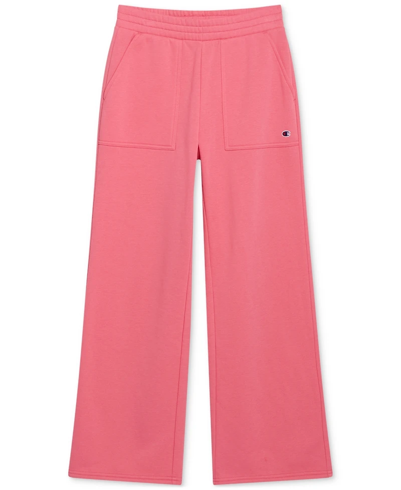 Champion Big Girls Fleece Wide-Leg Pants