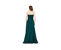 Amri Women's Hand Embellished Strapless Pleated Gown