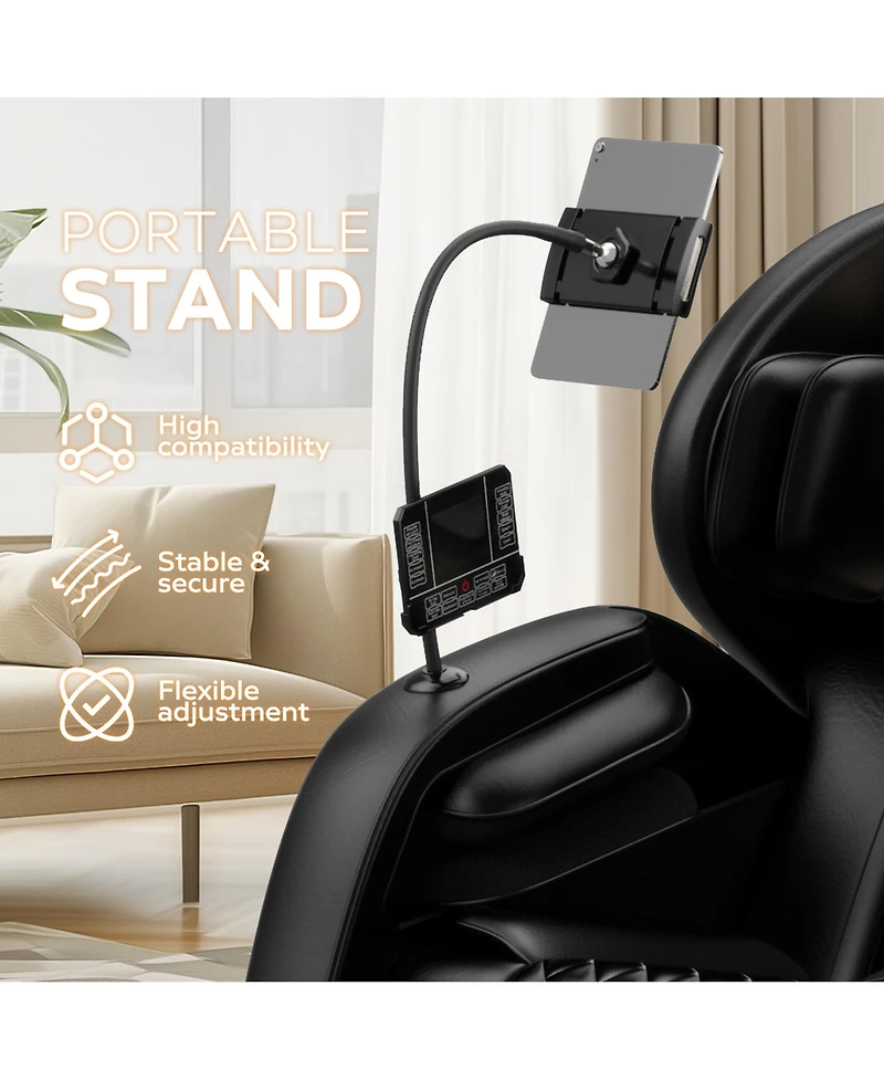 Full Body Massage Chair, Zero Gravity Mode, Deep Tissue Massage Chair, Foot Massage, 6 Fixed Massage Roller, Bluetooth, Suitable for 6.1 Ft Height