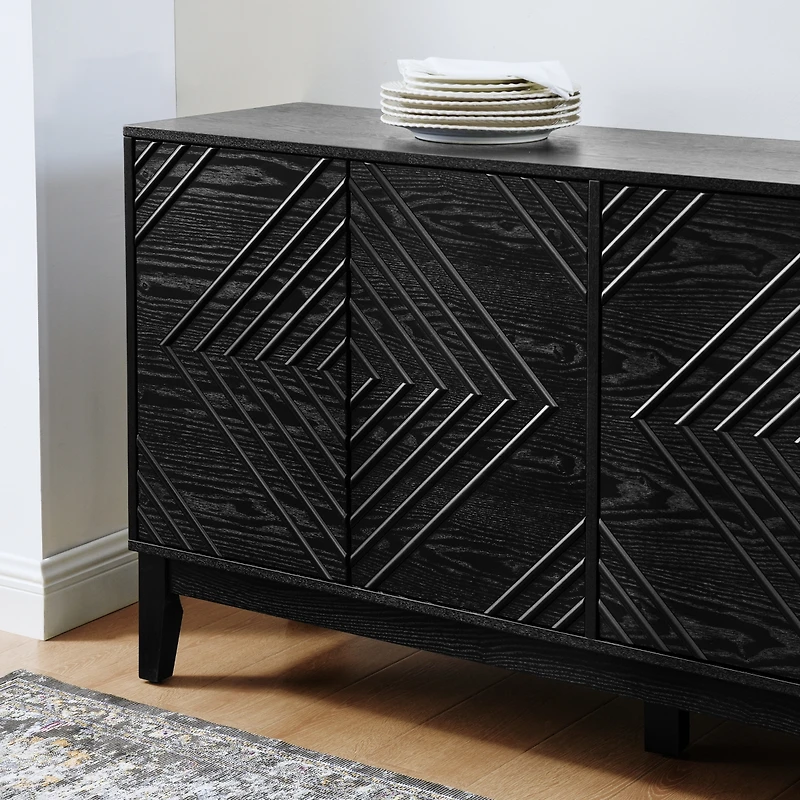 Casainc 60.5" Storage Cabinet with Adjustable Shelves