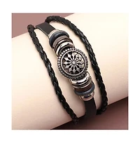 Sohi Women's Wheel Leather Bracelet