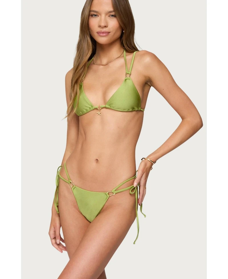 Edikted Women's Neve Triangle Bikini Top
