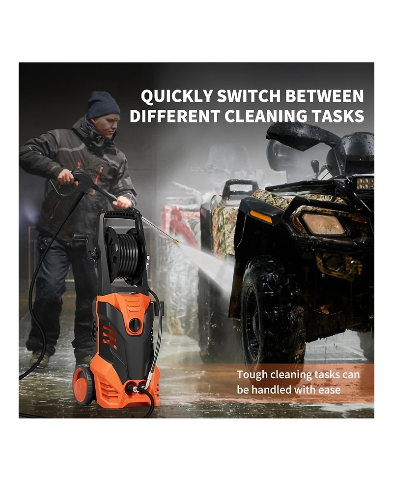 Sugift 4000 Psi 2.8 Gpm Cold Water Corded Pressure Washer with 4 Quick-Connect Nozzles