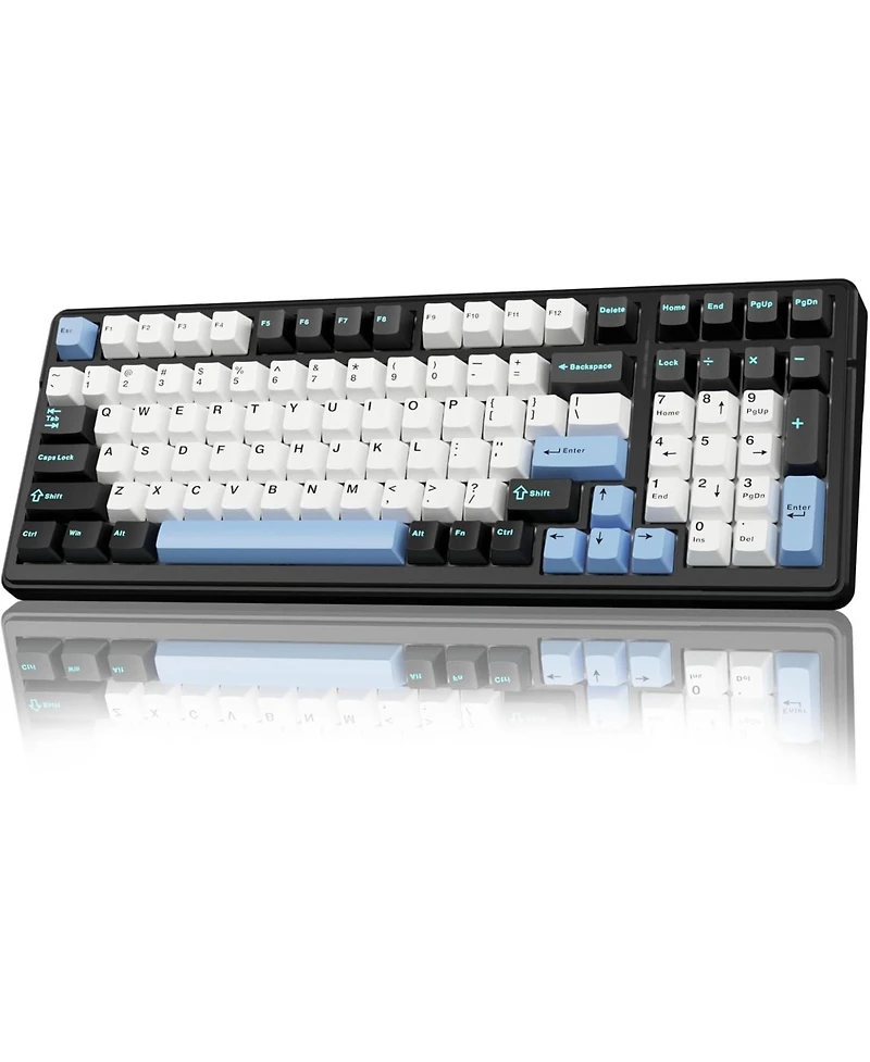 risokeys Wireless Mechanical Keyboard,Tri-Mode BT5.0/2.4GHz/Usb-c Hot Swappable Custom Keyboard,Gasket Structure,Rgb Backlit Gaming Keyboards for Pc/T
