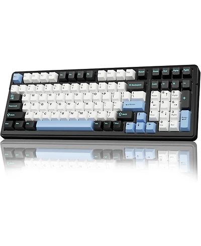 risokeys Wireless Mechanical Keyboard,Tri-Mode BT5.0/2.4GHz/Usb-c Hot Swappable Custom Keyboard,Gasket Structure,Rgb Backlit Gaming Keyboards for Pc/T