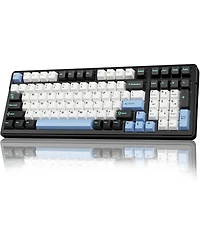 risokeys Wireless Mechanical Keyboard,Tri-Mode BT5.0/2.4GHz/Usb-c Hot Swappable Custom Keyboard,Gasket Structure,Rgb Backlit Gaming Keyboards for Pc/T