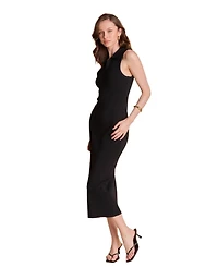 endless rose Women's Collared Sleeveless Maxi Dress