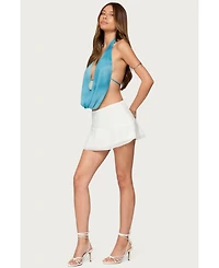 Edikted Women's Seabound Cowl Neck Backless Halter Top