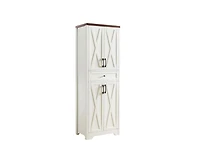 Casainc 68" White Freestanding Tall Kitchen Cabinet