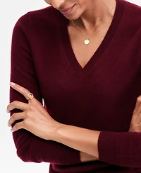 Charter Club 100% Cashmere Women's V-Neck Long-Sleeve Sweater, Macy's Exclusive
