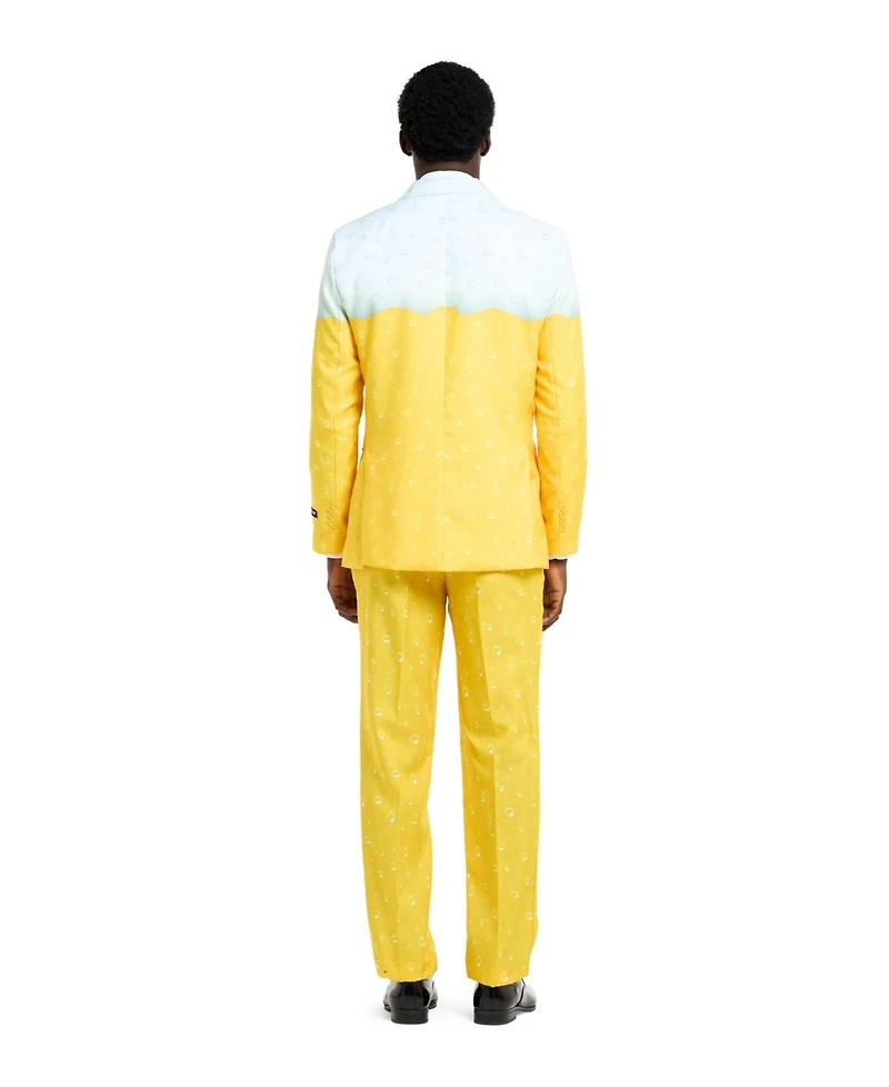 Suitmeister Men's Beer Suit - With Bottle Opener Tie Slim Fit - Yellow