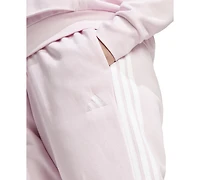 adidas Plus Size Essentials 3-Stripes Fleece Slim Pants