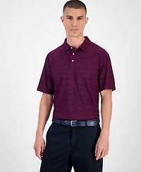 Pga Tour Men's Short Sleeve Airflux Heather Golf Polo Shirt