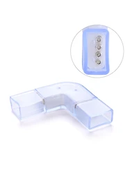 DELight 10pcs L Shape Pin Connectors Accessories with Pin 7x14mm Rgb Neon Rope Lightht