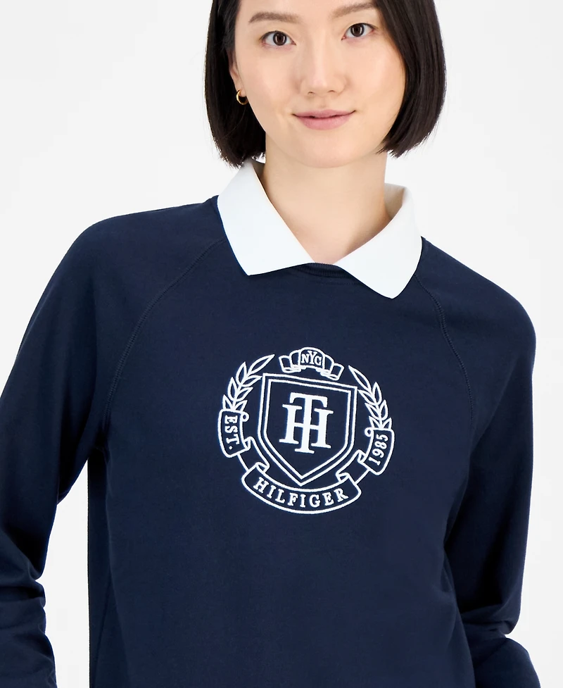 Tommy Hilfiger Women's Two-fer Embroidered Sweatshirt