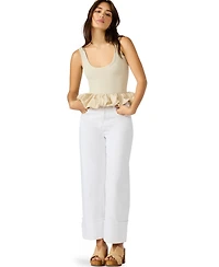 Steve Madden Women's Jess Mixed-Media Top