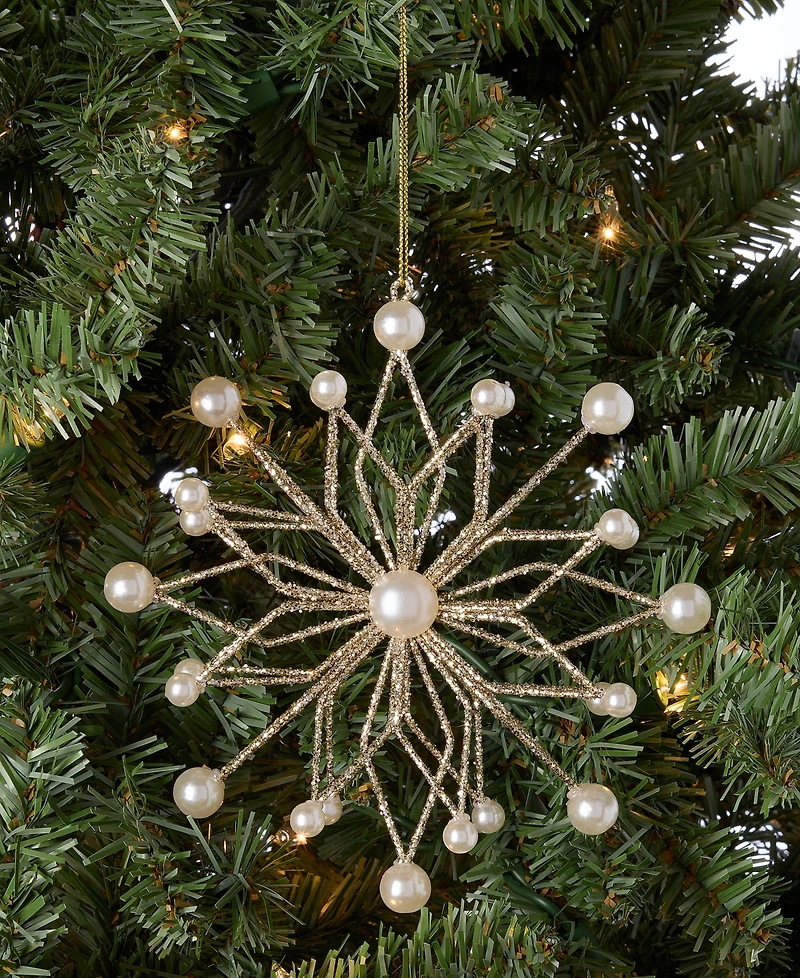 Holiday Lane Gilded Glamour Iron Gem Snowflake Ornament, Macy's Exclusive