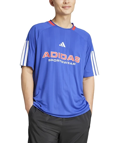 adidas Men's Nation Stripe Logo Jersey T-Shirt
