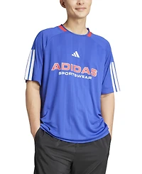 adidas Men's Nation Stripe Logo Jersey T-Shirt