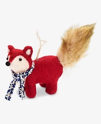 Holiday Lane Tiny Tidings Felted Fox Ornament, Macy's Exclusive