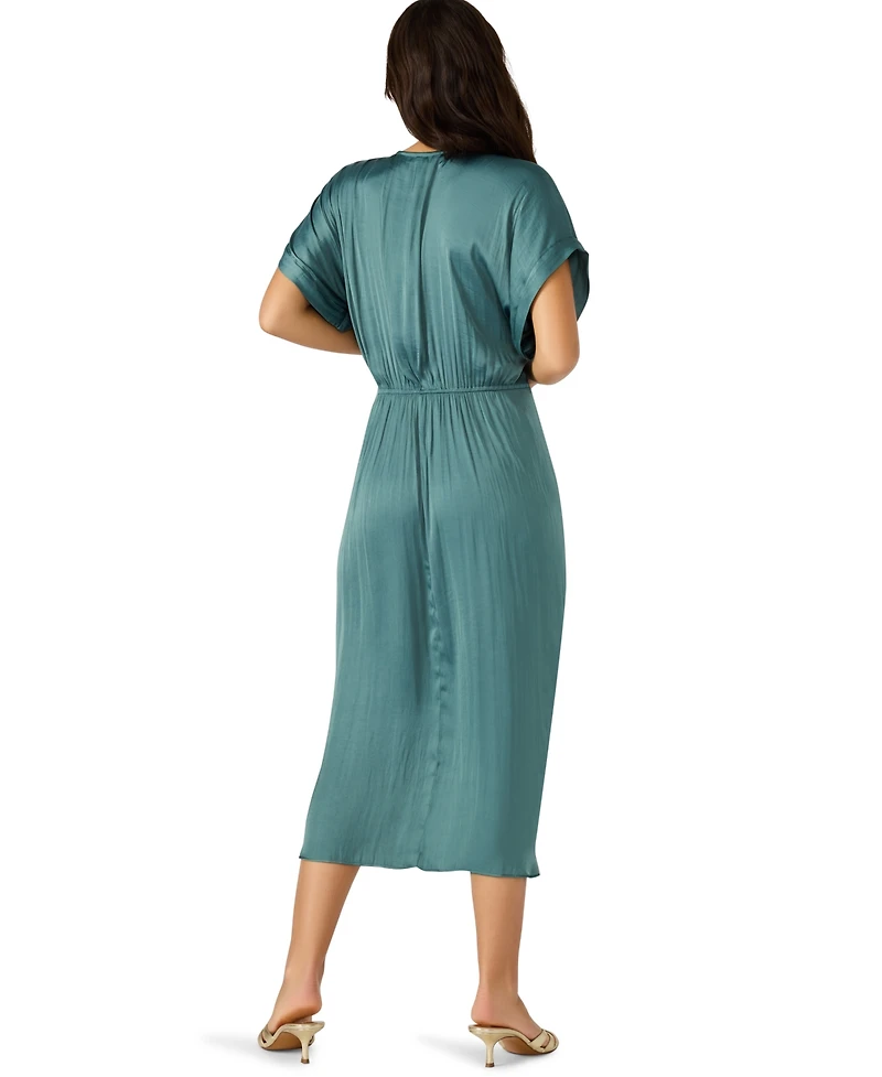 Steve Madden Women's Aimee V-Neck Shirred-Front Dress