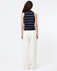 French Connection Women's Sloane Collared Sleeveless Top