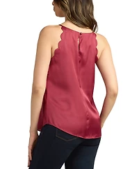 Bcx Juniors' Printed Satin Scallop-Edge Halter Top