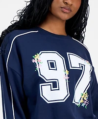 Rebellious One Juniors' 97 Blossom Crewneck Sweatshirt