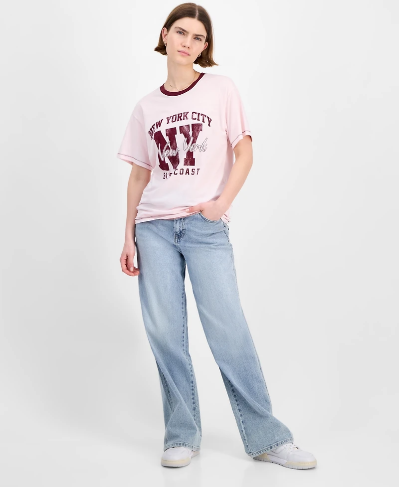 Rebellious One Juniors' New York City Crewneck T-Shirt