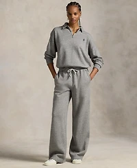 Polo Ralph Lauren Women's Drawstring Fleece Wide-Leg Sweatpant
