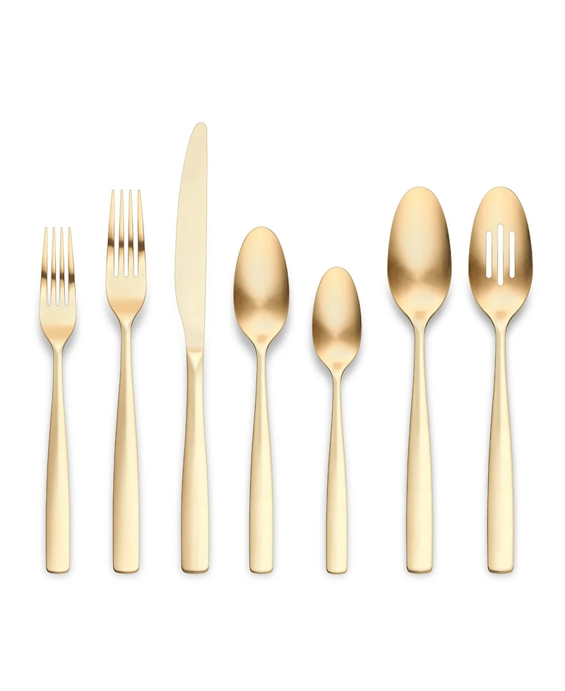 Ornative Kaede 42-Pc. Flatware Set with Wire Caddy, Service for 8