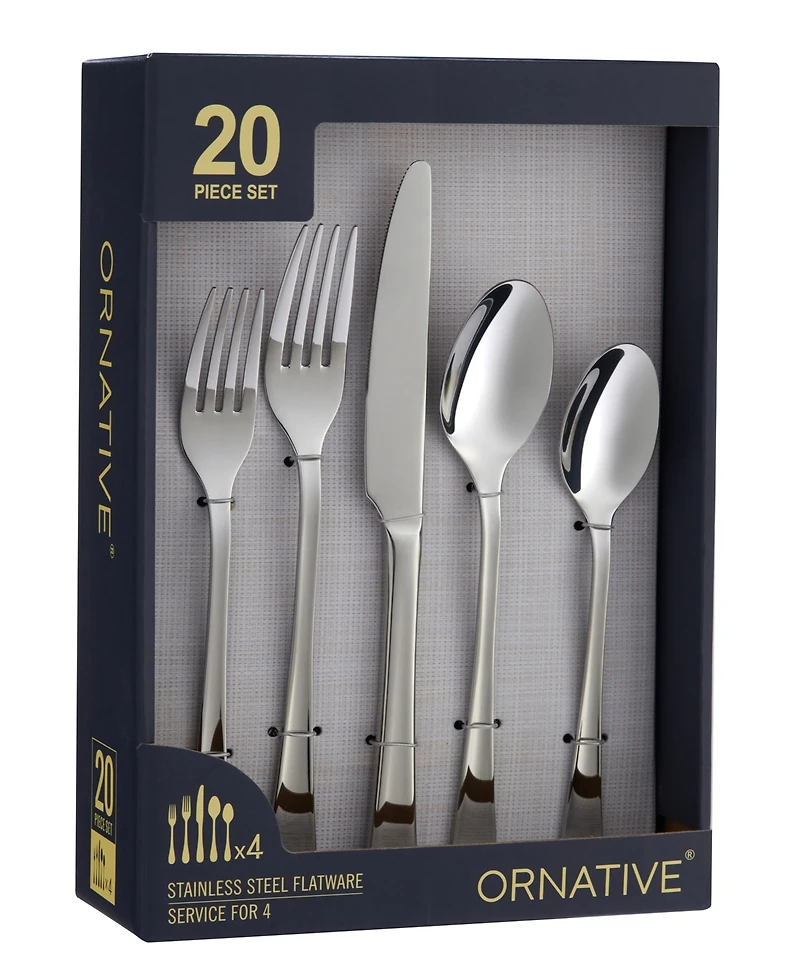 Ornative Hab 20-Pc. Flatware Set, Service for 4