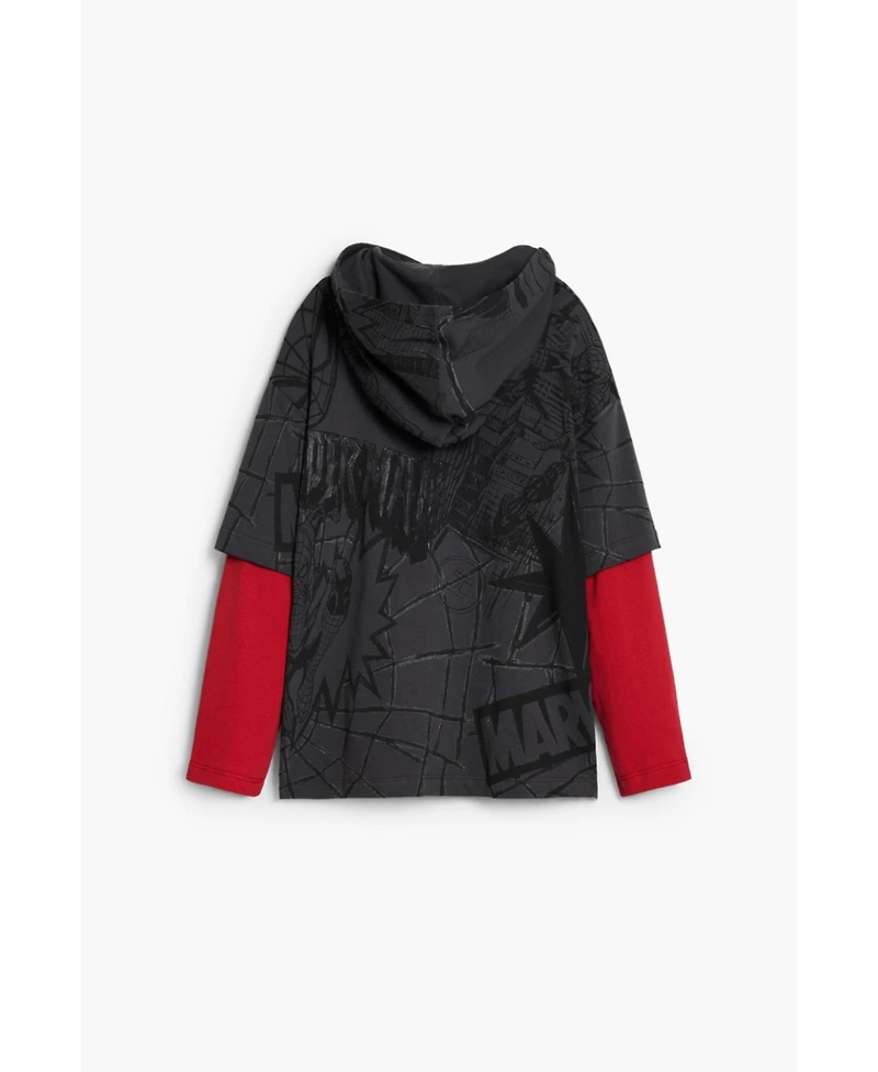 Desigual Boys Boys's Spiderman T-shirt with layering effect