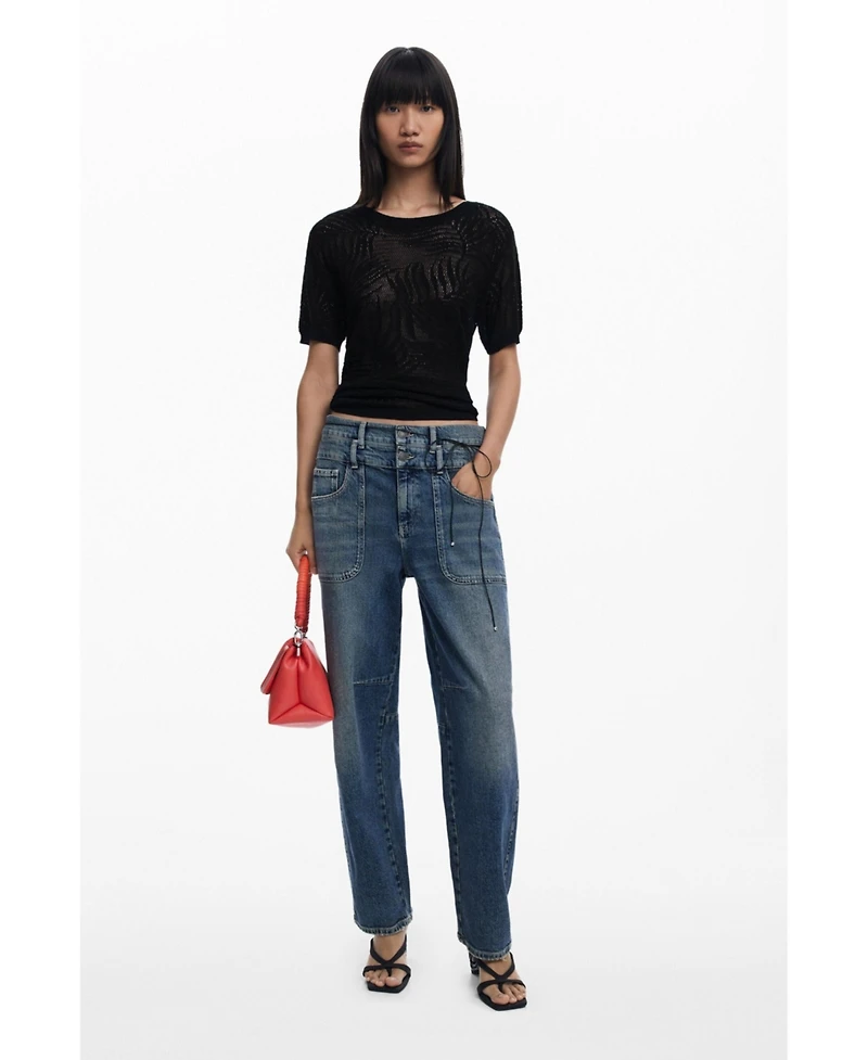 Desigual Women's Openwork knit T-shirt