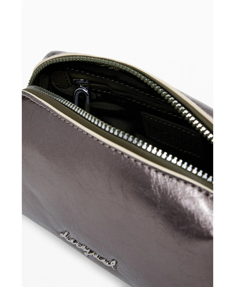 Desigual Women's Medium elongated metallic toiletry bag
