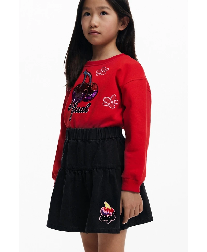 Desigual Girls Girls's Cherry panel miniskirt