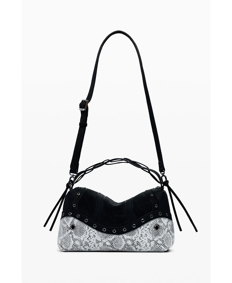 Desigual Women's Medium studded snake bag