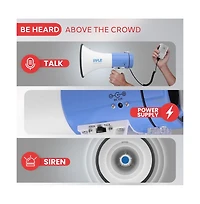 Pyle PMP50 50-Watt Megaphone Pa Speaker with Siren Alarm and Adjustable Volume Control.
