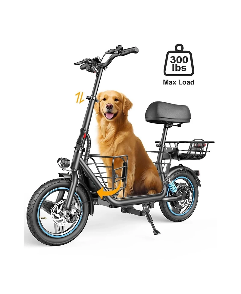 650W Electric Scooter with Seat for Heavy Adults up to 300LB